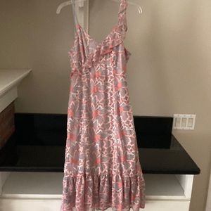 Grey & Peach lined dress worn once